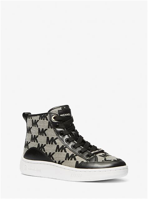 shea logo jacquard high-top sneaker